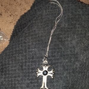 Silver Cross Pendant Necklace